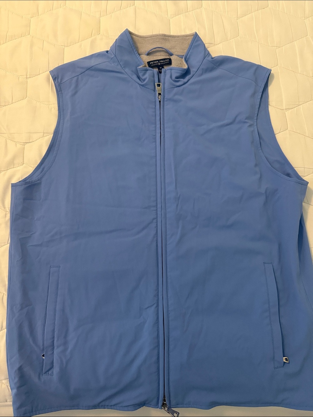 Peter Millar Sky Blue Sleeveless Zip-Front Vest